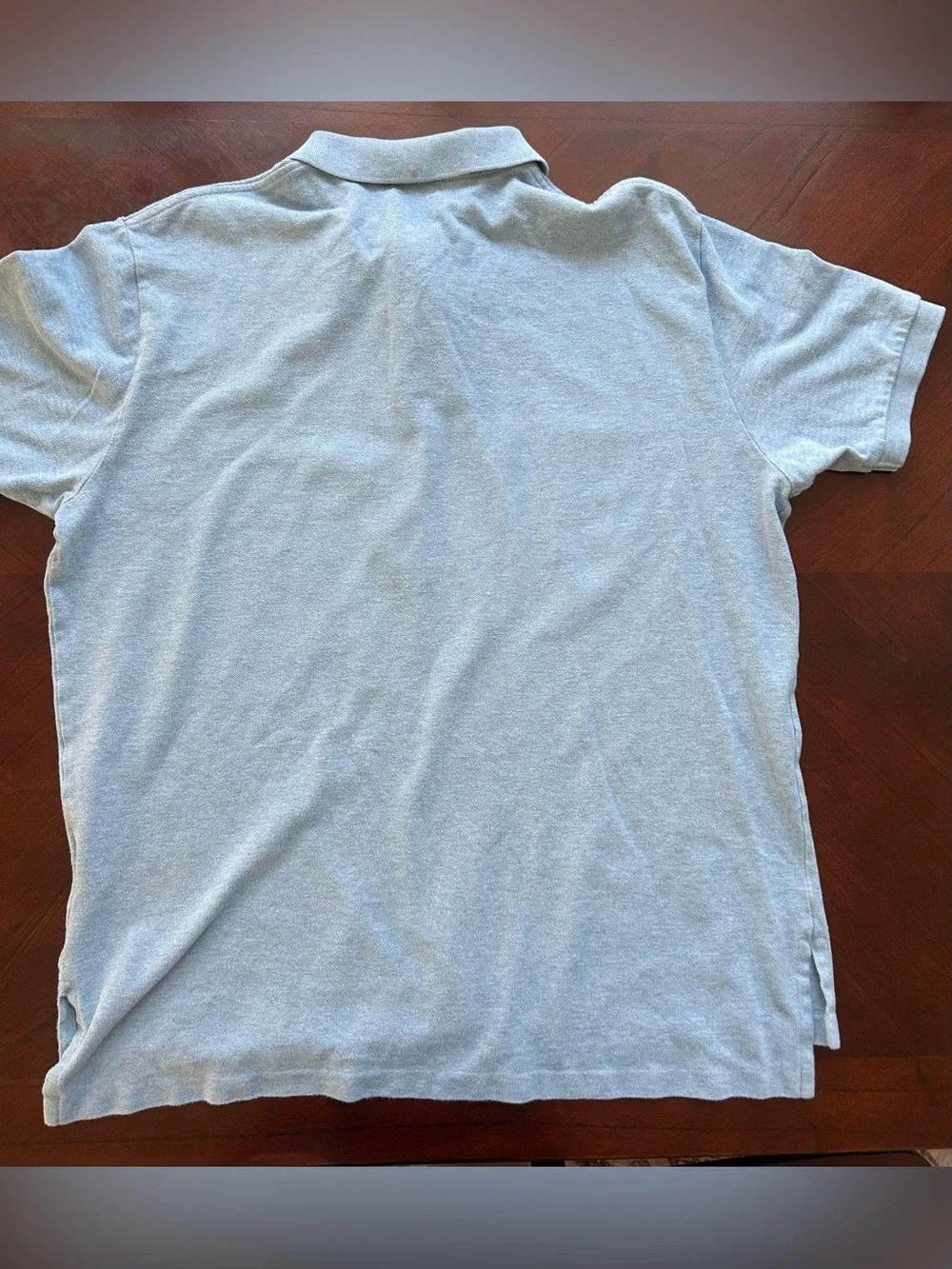 Polo by Ralph Lauren Light Blue Polo with Pink Pony Logo size XL
